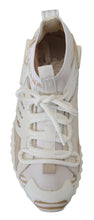 White Beige Sorrento Sneakers Shoes Dolce & Gabbana