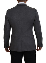 Gray Wool Stretch Slim Fit Jacket Blazer Dolce & Gabbana
