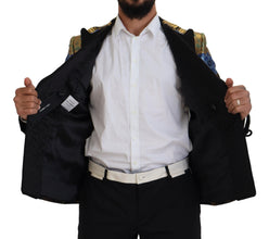 Gold Lurex Double Breasted Jacket Blazer Dolce & Gabbana