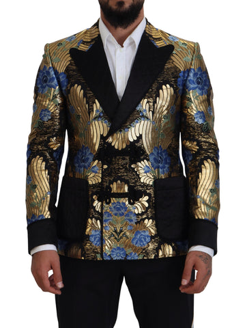 Gold Lurex Double Breasted Jacket Blazer Dolce & Gabbana