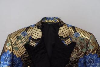 Gold Lurex Double Breasted Jacket Blazer Dolce & Gabbana