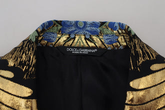 Gold Lurex Double Breasted Jacket Blazer Dolce & Gabbana