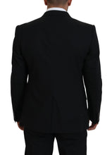 Black Wool Stretch Slim Fit Jacket Blazer Dolce & Gabbana