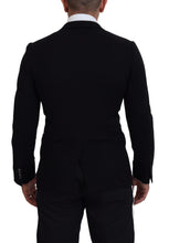 Black Wool Crown Slim Fit Jacket Blazer Dolce & Gabbana