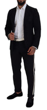 Black Wool Crown Slim Fit Jacket Blazer Dolce & Gabbana