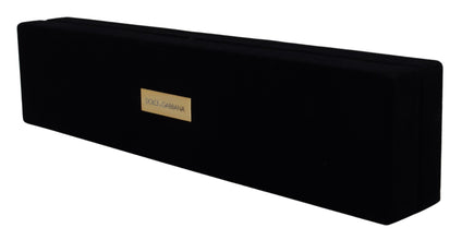 Black Velvet Logo Plaque Storage Bracelet Jewelry Box Dolce & Gabbana