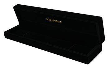 Black Velvet Logo Plaque Storage Bracelet Jewelry Box Dolce & Gabbana