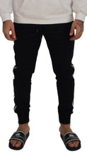 Black DG Print Mens Jogger Pants Dolce & Gabbana