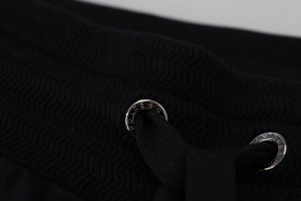 Black DG Print Mens Jogger Pants Dolce & Gabbana