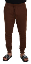 Brown Cashmere Men Drawstring Jogger Pants Dolce & Gabbana