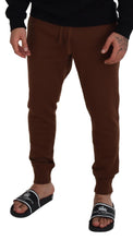 Brown Cashmere Men Drawstring Jogger Pants Dolce & Gabbana