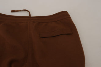 Brown Cashmere Men Drawstring Jogger Pants Dolce & Gabbana