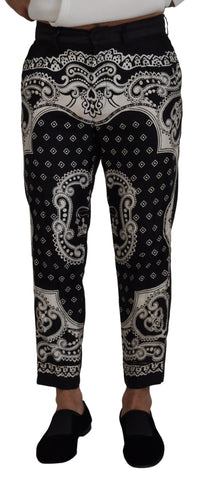 Black Silk Bandana Print Pants Dolce & Gabbana
