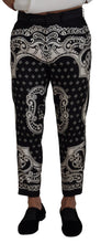 Black Silk Bandana Print Pants Dolce & Gabbana