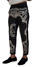 Black Silk Bandana Print Pants Dolce & Gabbana