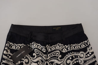 Black Silk Bandana Print Pants Dolce & Gabbana