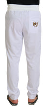 White Polyester Crown Logo Jogger Pants Dolce & Gabbana