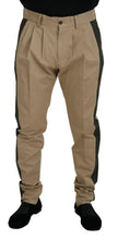Brown Black Cotton Chino Men Pants Dolce & Gabbana