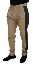 Brown Black Cotton Chino Men Pants Dolce & Gabbana
