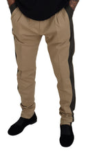 Brown Black Cotton Chino Men Pants Dolce & Gabbana