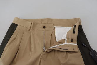 Brown Black Cotton Chino Men Pants Dolce & Gabbana