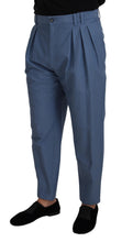 Blue Linen Chino Formal Pants Dolce & Gabbana