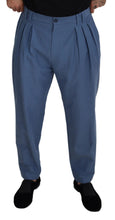 Blue Linen Chino Formal Pants Dolce & Gabbana