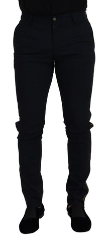 Black Wool Slim Formal Pants Dolce & Gabbana