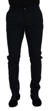 Black Wool Slim Formal Pants Dolce & Gabbana