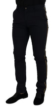 Black Wool Slim Formal Pants Dolce & Gabbana