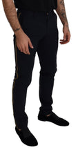 Black Wool Slim Formal Pants Dolce & Gabbana