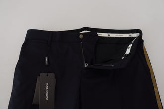 Black Wool Slim Formal Pants Dolce & Gabbana