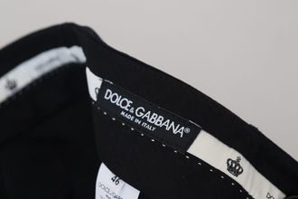 Black Wool Slim Formal Pants Dolce & Gabbana