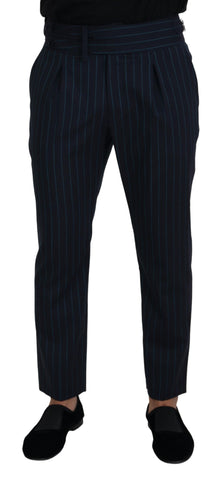 Blue Striped Men Formal Pants Dolce & Gabbana