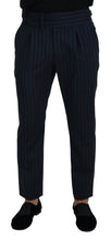 Blue Striped Men Formal Pants Dolce & Gabbana