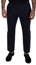 Blue Striped Men Formal Pants Dolce & Gabbana