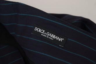Blue Striped Men Formal Pants Dolce & Gabbana