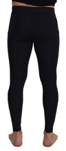Black Nylon Slim Fit Stretch Pants Dolce & Gabbana