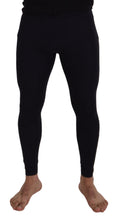 Black Nylon Slim Fit Stretch Pants Dolce & Gabbana