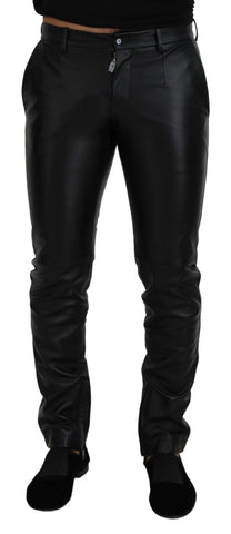 Black Shiny Stretch Skinny Pants Dolce & Gabbana