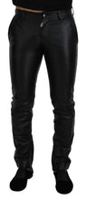Black Shiny Stretch Skinny Pants Dolce & Gabbana