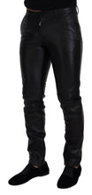 Black Shiny Stretch Skinny Pants Dolce & Gabbana