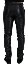 Black Shiny Stretch Skinny Pants Dolce & Gabbana