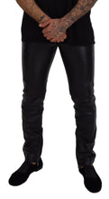 Black Shiny Stretch Skinny Pants Dolce & Gabbana