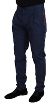 Blue Cotton Chino Formal Pants Dolce & Gabbana