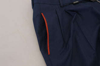 Blue Cotton Chino Formal Pants Dolce & Gabbana