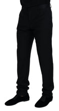 Black Wool Chino Formal Pants Dolce & Gabbana