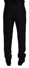 Black Wool Chino Formal Pants Dolce & Gabbana