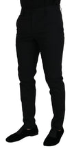 Black Polyester Chino Formal Pants Dolce & Gabbana