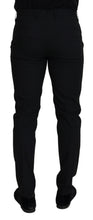 Black Polyester Chino Formal Pants Dolce & Gabbana